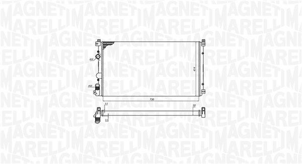 Купити 350213198800 Magneti Marelli Радіатор двигуна